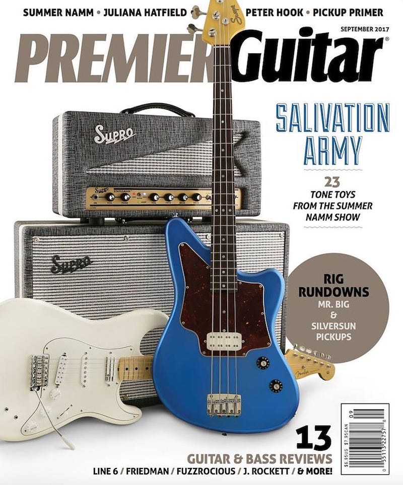 picture of the magazine article about Swope Guitars